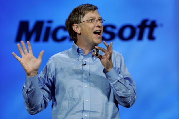 Microsoft Chairman Bill Gates delivers a keynote speech at the Consumer Electronics Show in Las Vegas on Sunday, Jan. 7, 2007. 