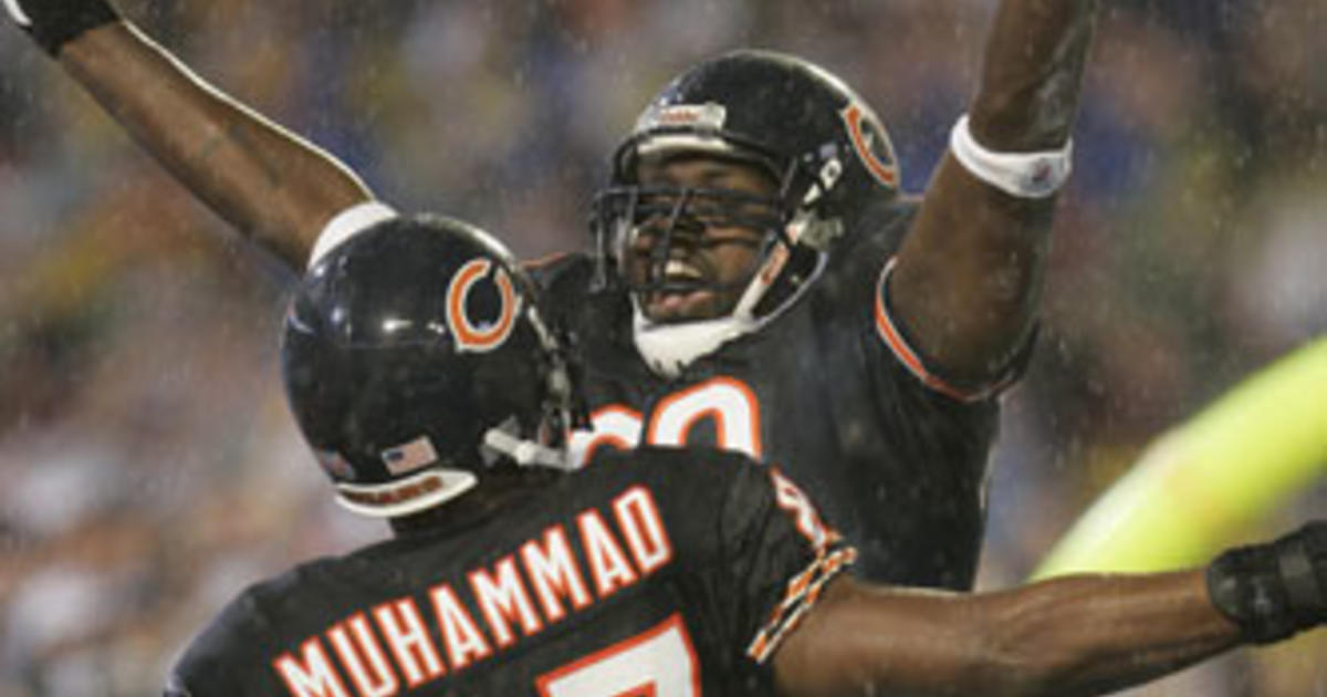 Chicago Bears wide receiver Muhsin Muhammad, (87) celebrates his