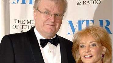 Sir Howard Stringer with Barbara Walters at Museum Of Television & Radio annual gala. 