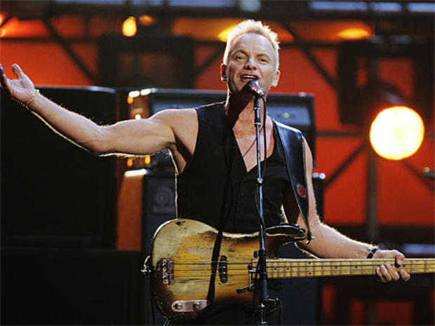 Sting performs with his reunited group The Police 