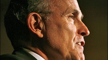 Republican presidential hopeful Rudy Giuliani speaks to members of the Republican Party of Virginia in Vienna, Va. 