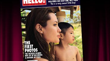 Angelina has shared her family photo album excusively with HELLO! magazine 
