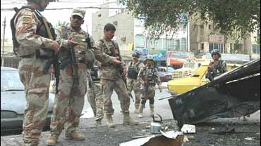 Iraq, Mansour, Baghdad, kiosk, bomb, soldiers 