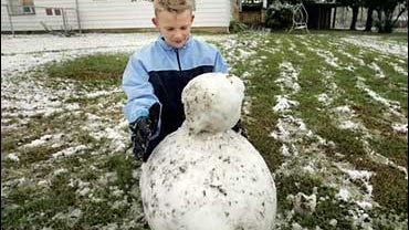 Easter snowman, Crawford Texas, April 7, 2007 