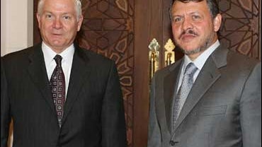Defense Secretary Robert Gates meets Jordan's King 