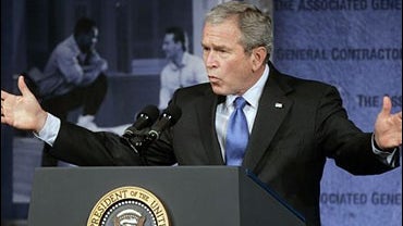 President Bush speaks to the Associated General Contractors of America meeting in Washington 