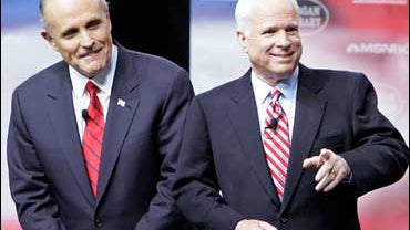 Rudy Giuliani, John McCain, Republican presidential debate, May 3, 2007 
