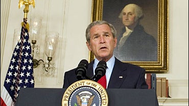 President Bush makes remarks on Darfur, Tuesday, May 29, 2007, in the Diplomatic Reception Room of the White House in Washington. 