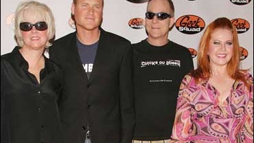 The B-52's arrive for "The Geek Squad Invades Los Angeles", a launch of "Geek Squad" 24 hour Computer Task Force Service. The event held at the Arclight Pacific Theatres Cinerama Dome in Hollywood, Ca, Wednesday, September 22, 2004. 