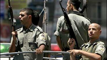 Fatah on patrol in Ramallah 