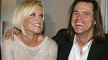 Actor Jim Carrey (R) and actress Jenny McCarthy attend the launch party for Chip and Pepper's C7P denim line at the Sunset Tower Hotel on July 11, 2007 in Los Angeles, California. 