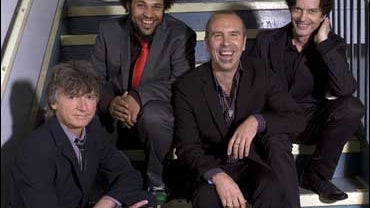 Music group Crowded House, from left, Neil Finn, Matt Sherrod, Nick Seymour and Mark Hart, photographed in New York on June 8, 2007. 