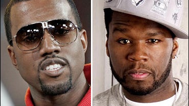 Kanye West and Curtis "50 Cent" Jackson 