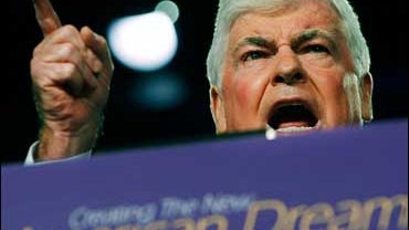 Democratic presidential hopeful, Sen. Chris Dodd, D-Conn., speaks at the Service Employees International Union Political Action Conference in Washington, Monday, Sept. 17, 2007. 