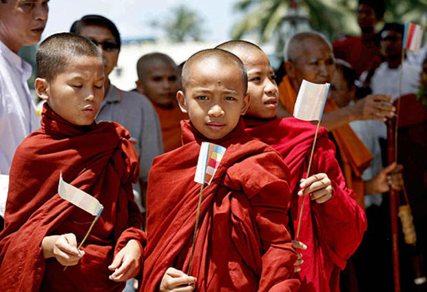 Monks March In Myanmar 