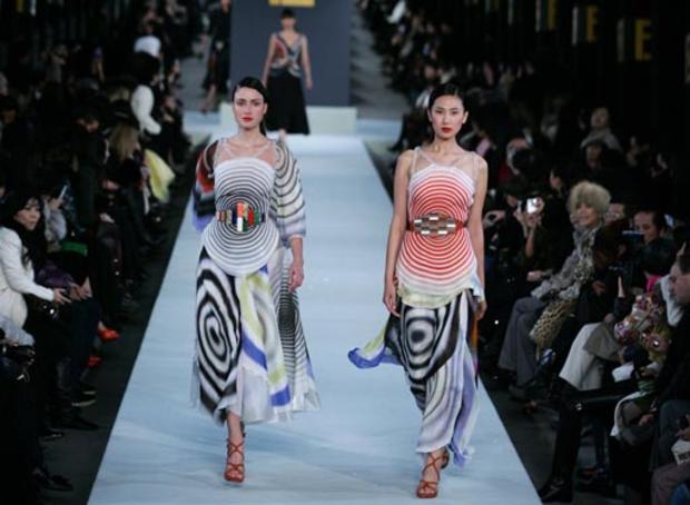 Models March On China's Great Wall 