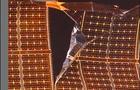 damage to a NASA solar array 