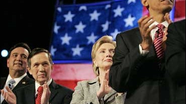 Democratic presidential hopefuls at Nevada Debate 