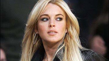 Lindsay Lohan is seen at the Los Angeles Lakers game 