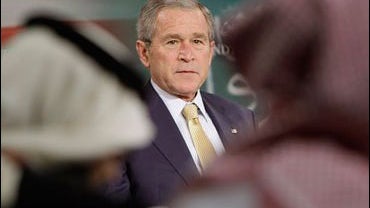 U.S. President George W. Bush attends during a roundtable discussion with Saudi Entrepreneurs 