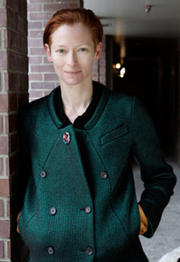 Tilda Swinton poses for a portrait during an interview in Park City, Utah, in this Jan. 19, 2008, file photo. Swinton received an Oscar nomination, Tuesday, Jan. 22, 2008, for best supporting actress for her role in "Michael Clayton." 