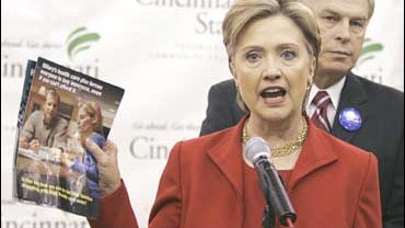 Democratic presidential hopeful, Sen. Hillary Rodham Clinton, D-N.Y., 