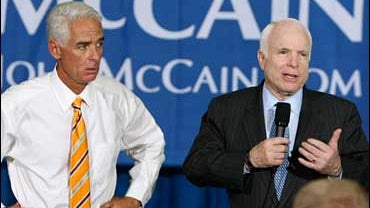 John McCain and Charlie Crist 