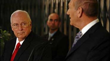 U.S. Vice President Dick Cheney, Israeli Prime Minister Ehud Olmert 