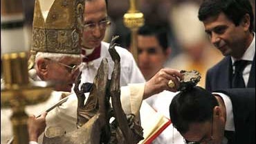 Magdi Allam is baptized by Pope Benedict XVI 