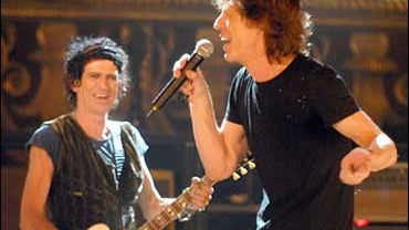 Mick Jagger and Keith Richards appear in the Rolling Stones documentary "Shine A Light" 