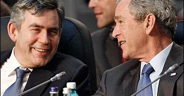 Bush Scores Two Goals At NATO Summit - CBS News