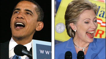 Clinton and Obama 