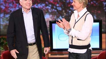 John McCain and Ellen DeGeneres 