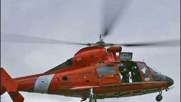 an Aerospatiale HH-65 Dolphin Coast Guard rescue helicopter 