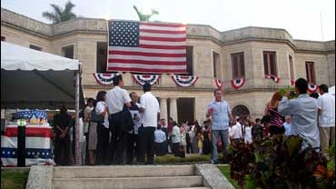 Independence Day party at the USIS in Havana 