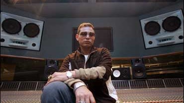 Music producer Scott Storch poses in one of the control rooms at the Miami Hit Factory Studio in 2006. 