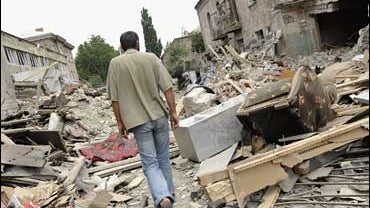 georgia russia war rubble fighting south ossetia 