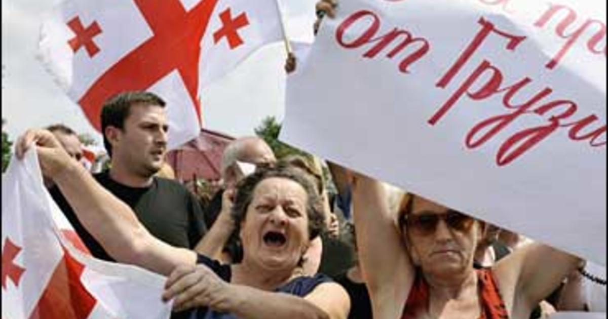 Georgians Stage Anti-Russia Demonstration - CBS News