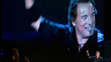 Bruce Springsteen performs at the Harley Davidson 105th anniversary celebration Saturday, Aug. 30, 2008, in Milwaukee. 