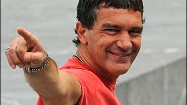 Spanish actor, Antonio Banderas, gestures during a photo call promoting his new film, ''The Other Man'', at the 56th San Sebastian Film Festival in San Sebastian, Spain, Thursday, Sept. 18, 2008. 