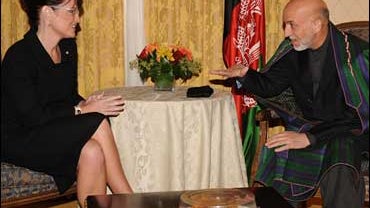 Sarah Palin and Hamid Karzai 