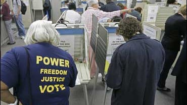 The Hamilton County board of elections in Ohio is busy with early voters 