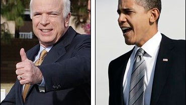 Republican presidential candidate Sen. John McCain and Democratic presidential candidate Sen. Barack Obama. 