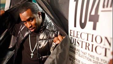 Diddy At Voting Booth 