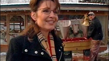Alaska Gov. Gov. Sarah Palin speaks during an interview 