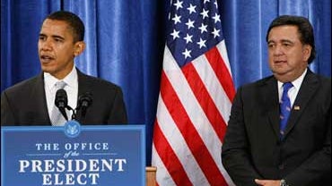 Barack Obama and Bill Richardson 