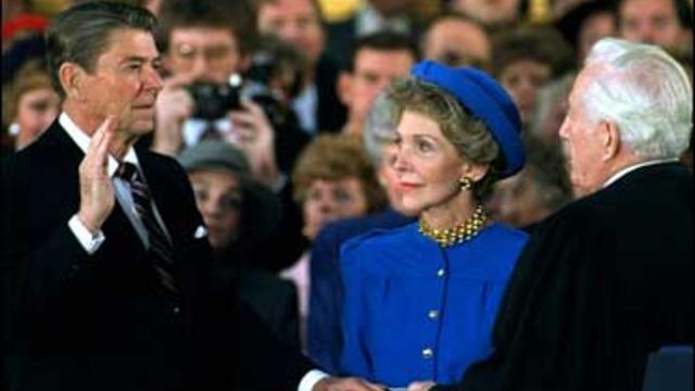 President Ronald Reagan is sworn in 