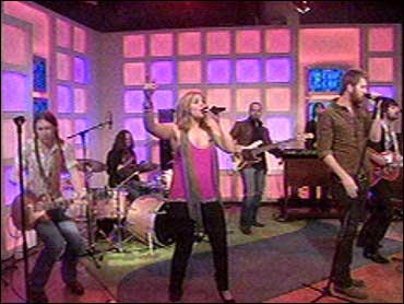 Country artists Lady Antebellum on the stage of the Second Cup Cafe 