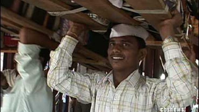 A dabbawallah in Mumbai, India 