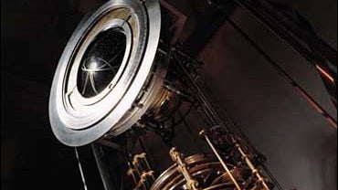 A prototype model of the Long Now Foundation's 10,000-year clock. 